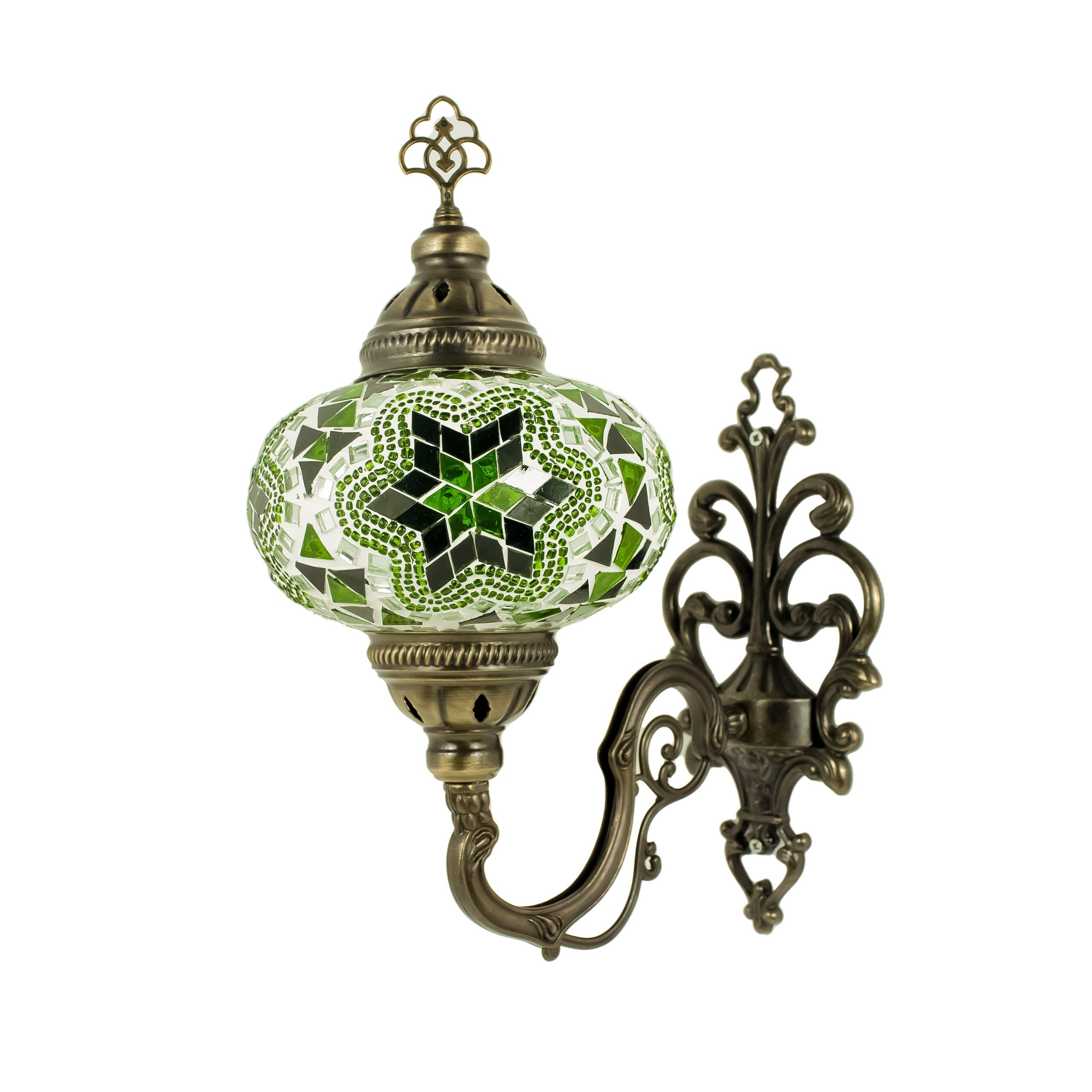 MoslandHome Turkish Moroccan Mosaic Wall Sconce Lamp Bronze
