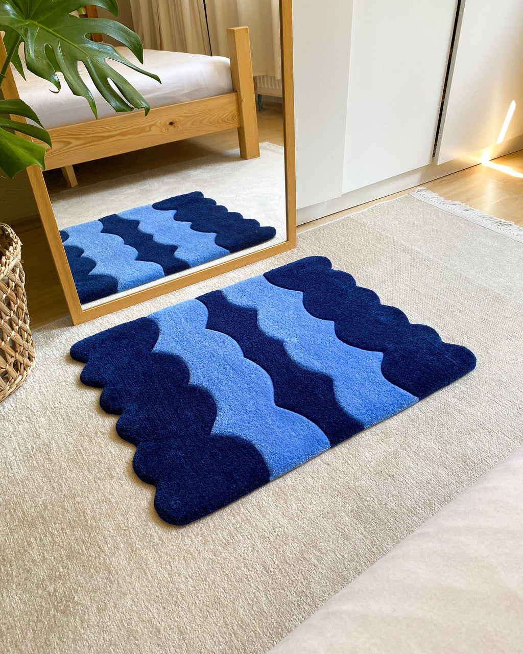 LargoModern Hand Tufted Fluffy Rug Custom Handmade Wavy Rug
