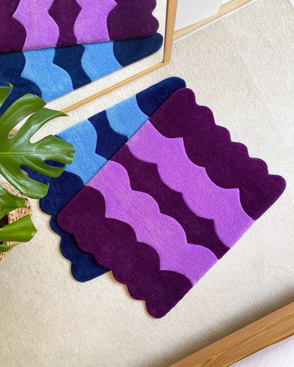 LargoModern Hand Tufted Fluffy Rug Custom Handmade Wavy Rug