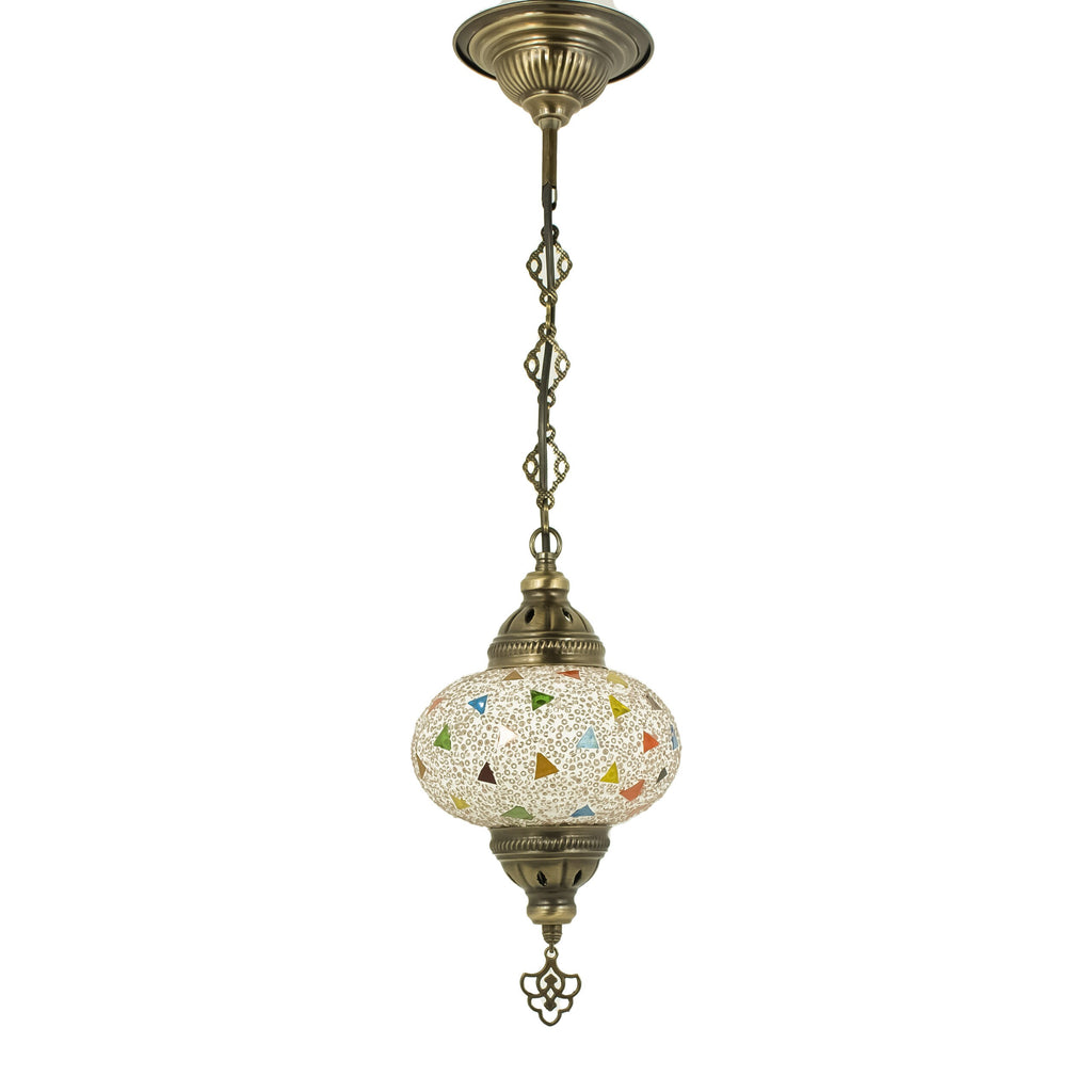 MoslandHome Turkish Mosaic Hanging Pendant Lamp Colorful 25.6in