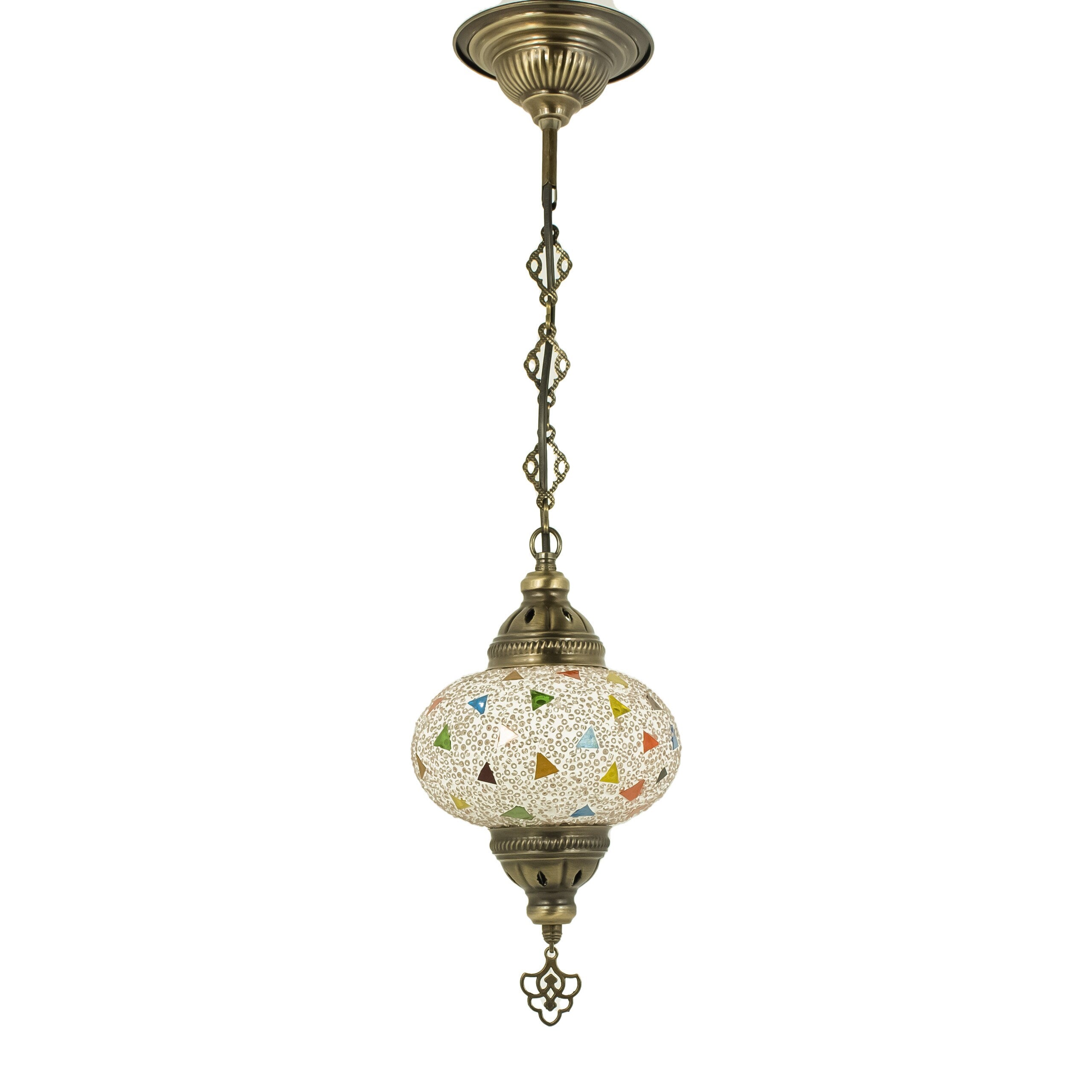 MoslandHome Turkish Mosaic Hanging Pendant Lamp Colorful 25.6in