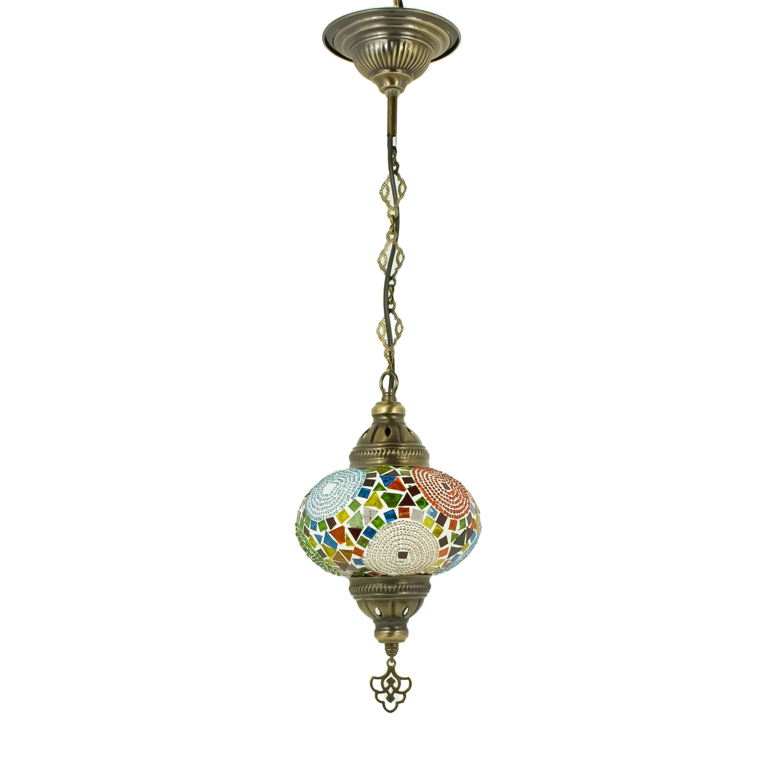 MoslandHome Handmade Turkish Mosaic Pendant Lamp Multi-Color