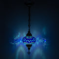MoslandHome Handmade Turkish Mosaic Pendant Light 6.5in Globe