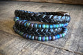 BohoWrapFrancesca Layered Leather Beaded Wrap Bracelet Magnetic Clasp