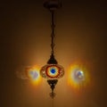 MoslandHome Handmade Turkish Mosaic Hanging Lamp Moroccan Chandelier 25.6in