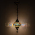 MoslandHome Handmade Turkish Mosaic Pendant Lamp Colorful 6.5in
