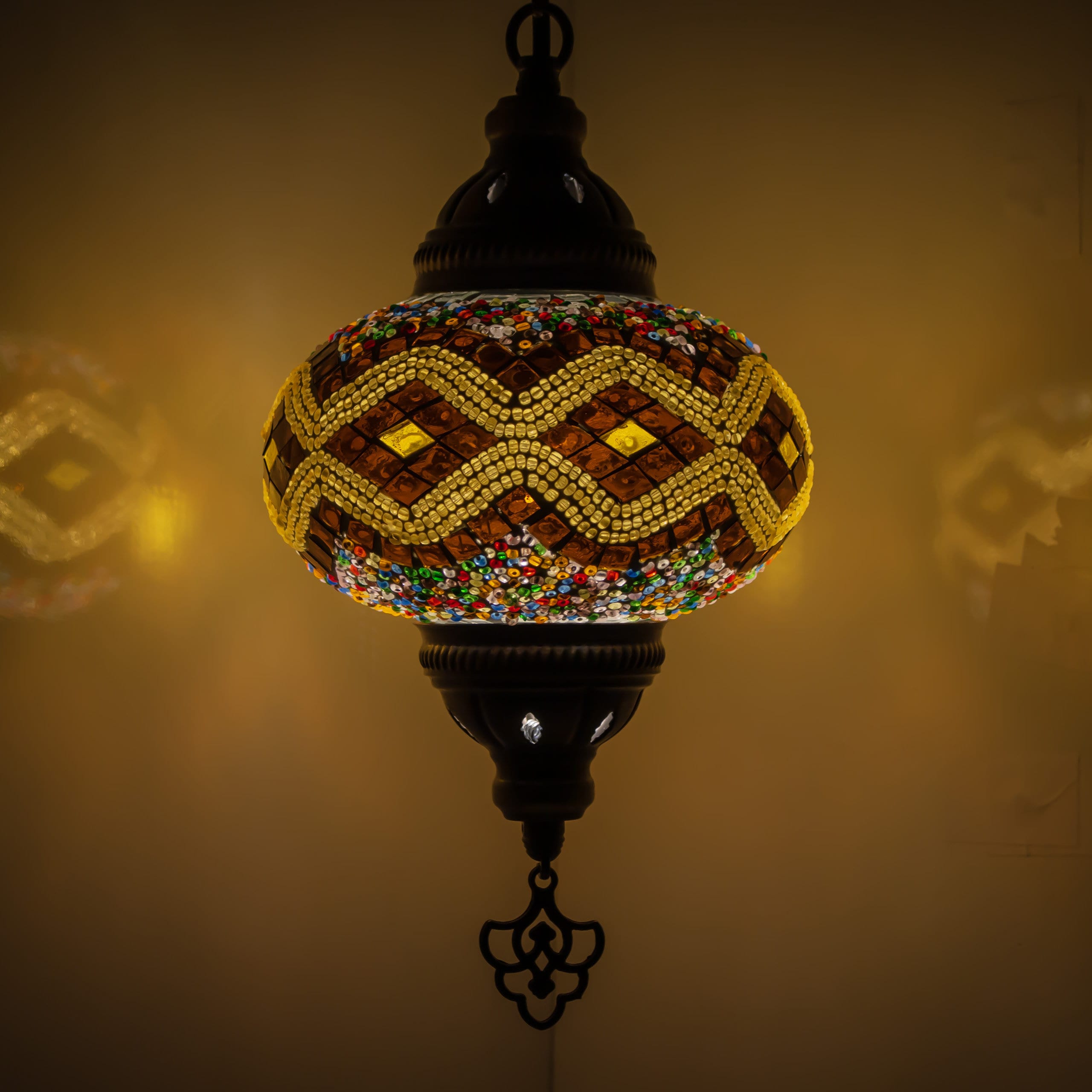MoslandHome Handmade Turkish Mosaic Pendant Lamp Moroccan Chandelier