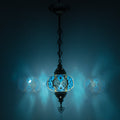 MoslandHome Handmade Turkish Mosaic Chandelier Pendant Lamp 25.6in