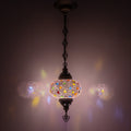 MoslandHome Turkish Mosaic Hanging Pendant Lamp Colorful 25.6in