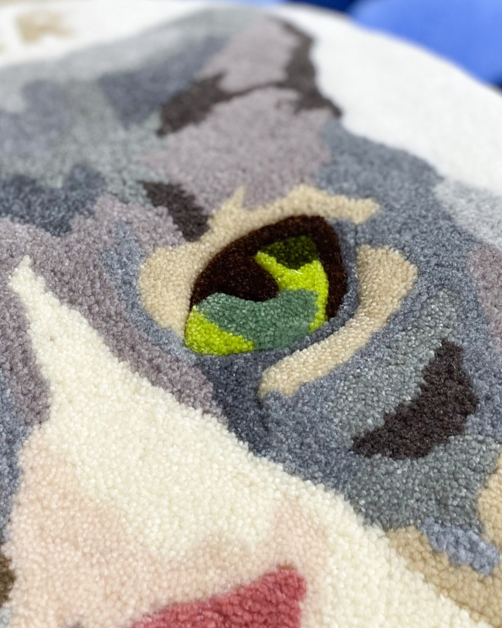 LargoModern Custom Pet Portrait Tufted Rug 70x60cm Handmade Gift