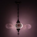 MoslandHome Handmade Turkish Mosaic Pendant Lamp Colorful Moroccan 6.5in
