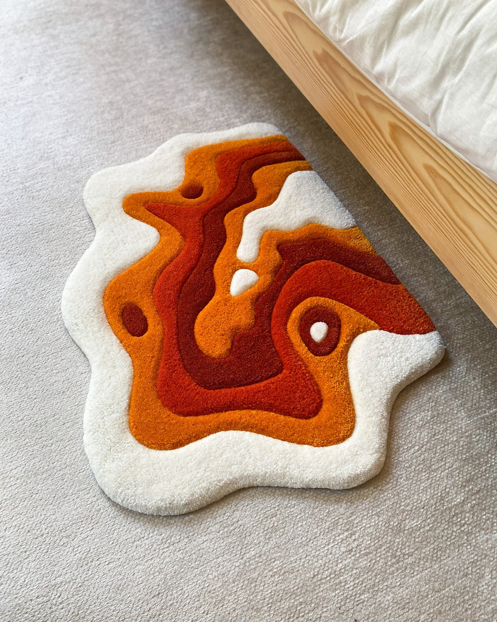 LargoModern Volcanic Handmade Tufted Rug Custom Abstract Soft Fluffy
