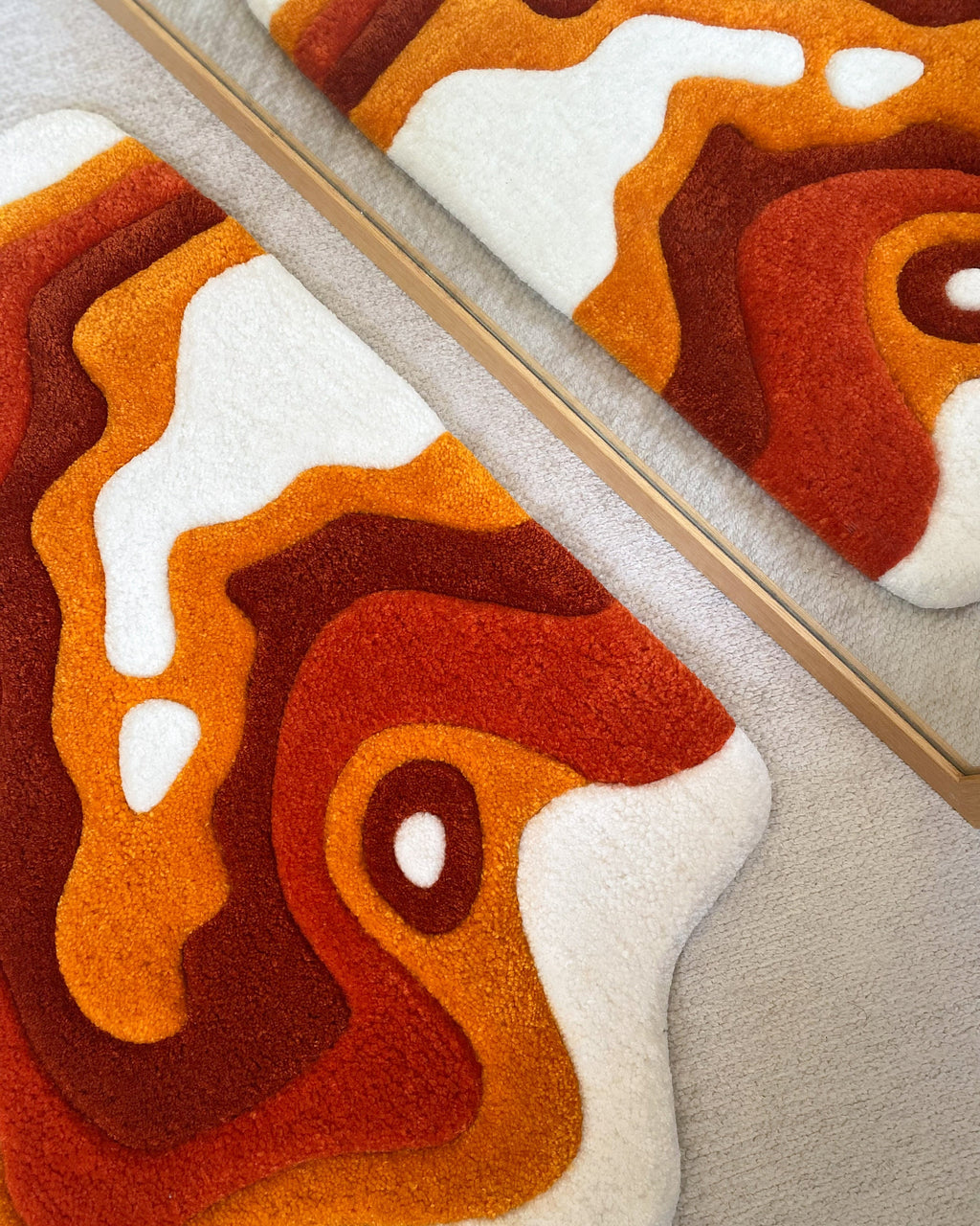 LargoModern Volcanic Handmade Tufted Rug Custom Abstract Soft Fluffy