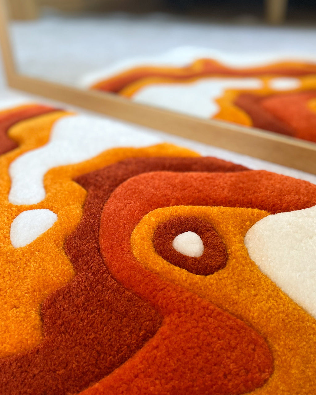 LargoModern Volcanic Handmade Tufted Rug Custom Abstract Soft Fluffy