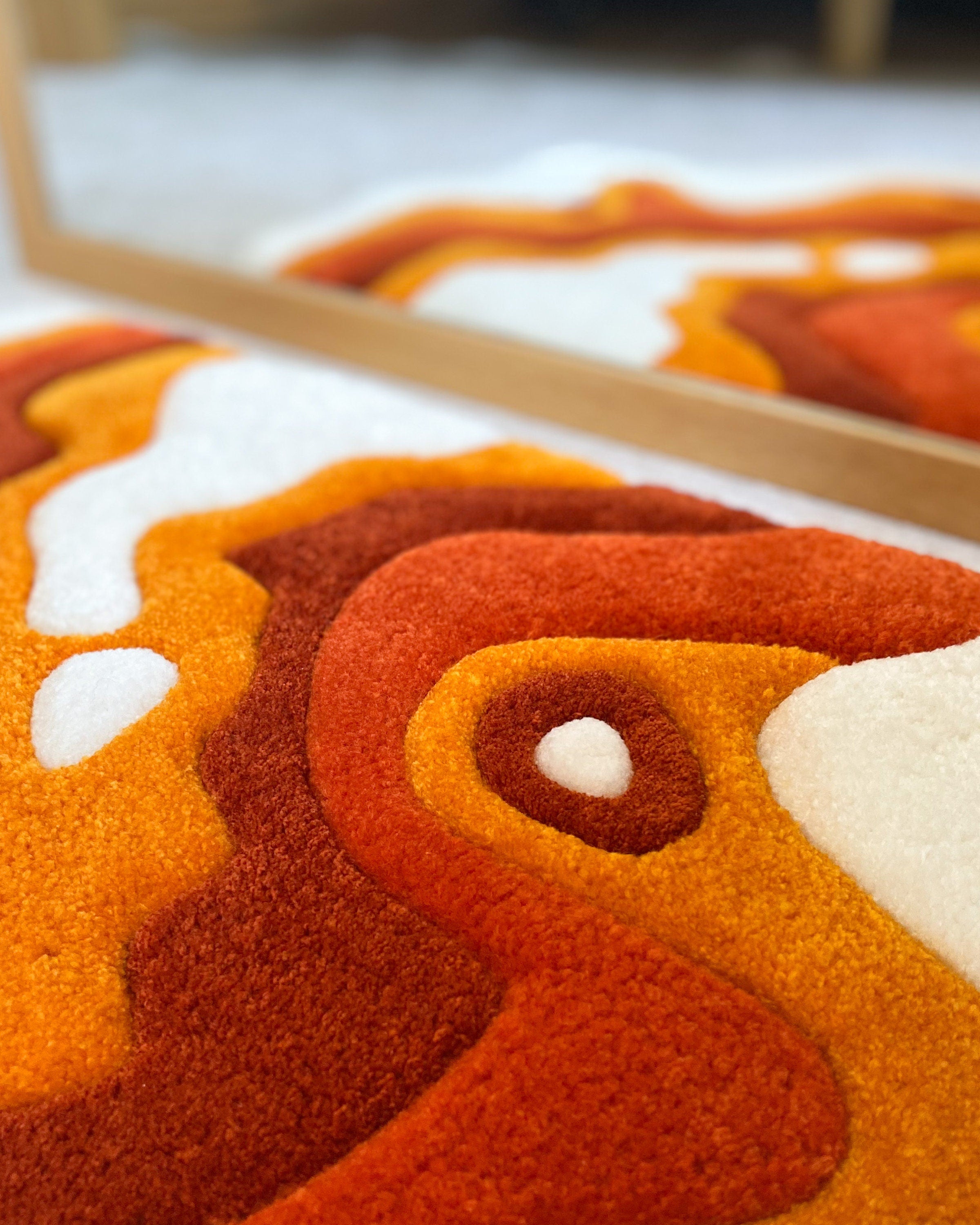 LargoModern Volcanic Handmade Tufted Rug Custom Abstract Soft Fluffy
