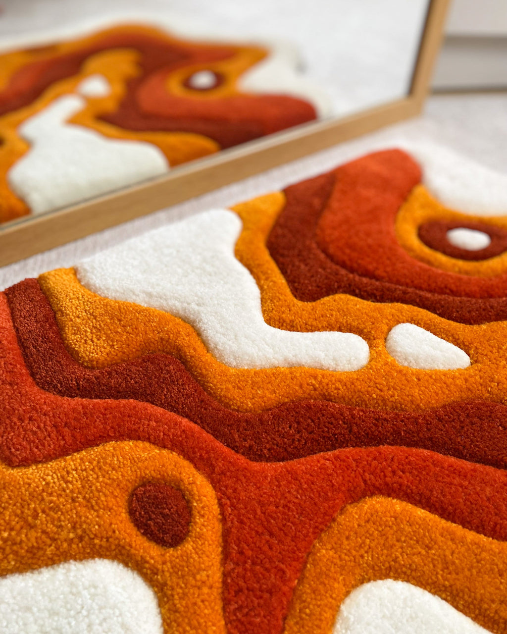 LargoModern Volcanic Handmade Tufted Rug Custom Abstract Soft Fluffy