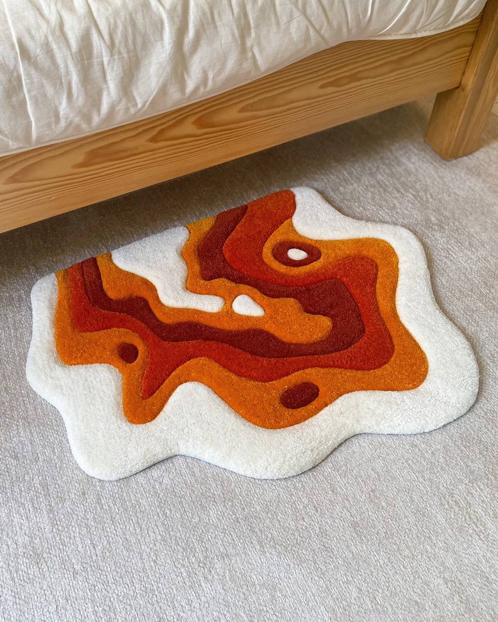 LargoModern Volcanic Handmade Tufted Rug Custom Abstract Soft Fluffy