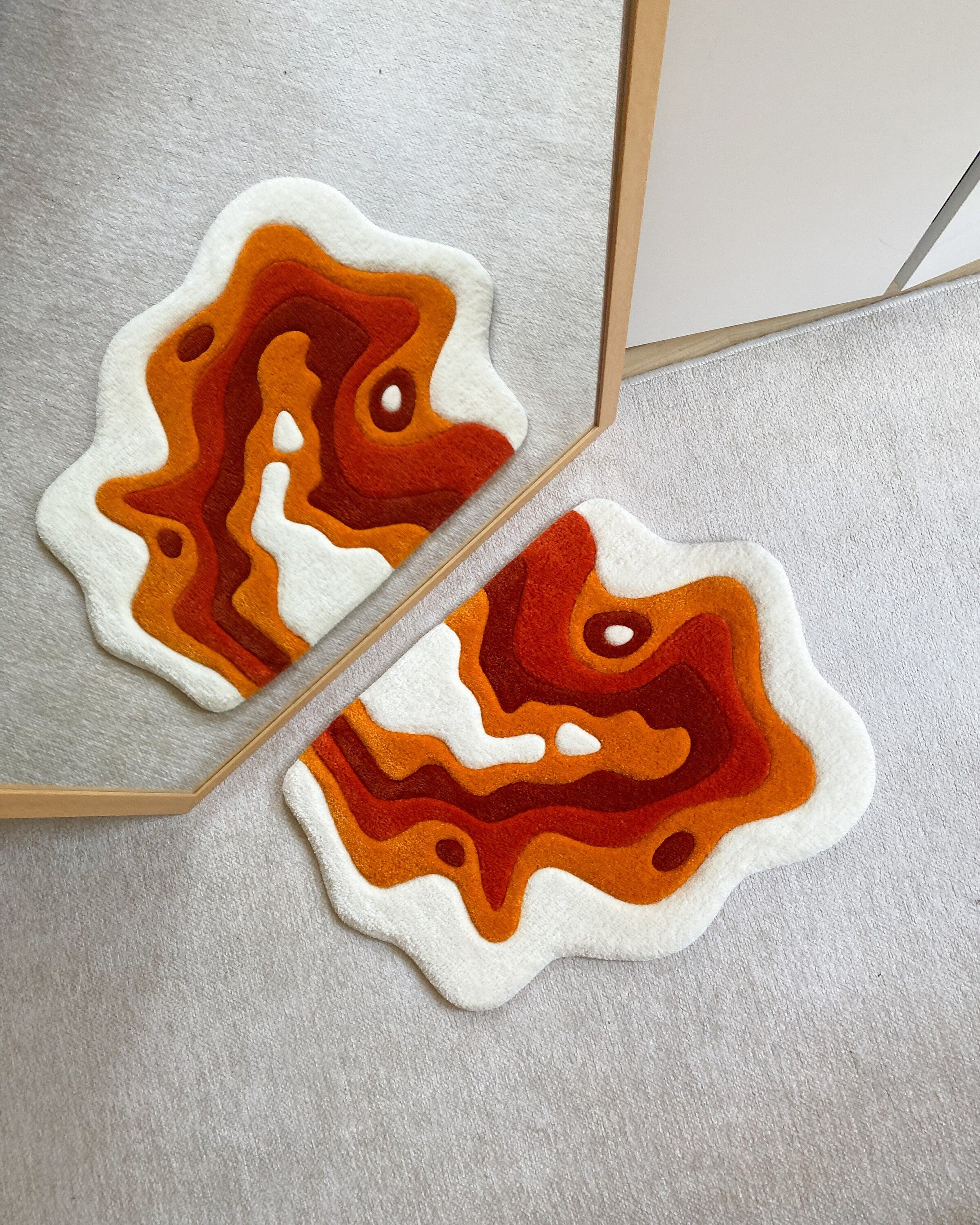 LargoModern Volcanic Handmade Tufted Rug Custom Abstract Soft Fluffy