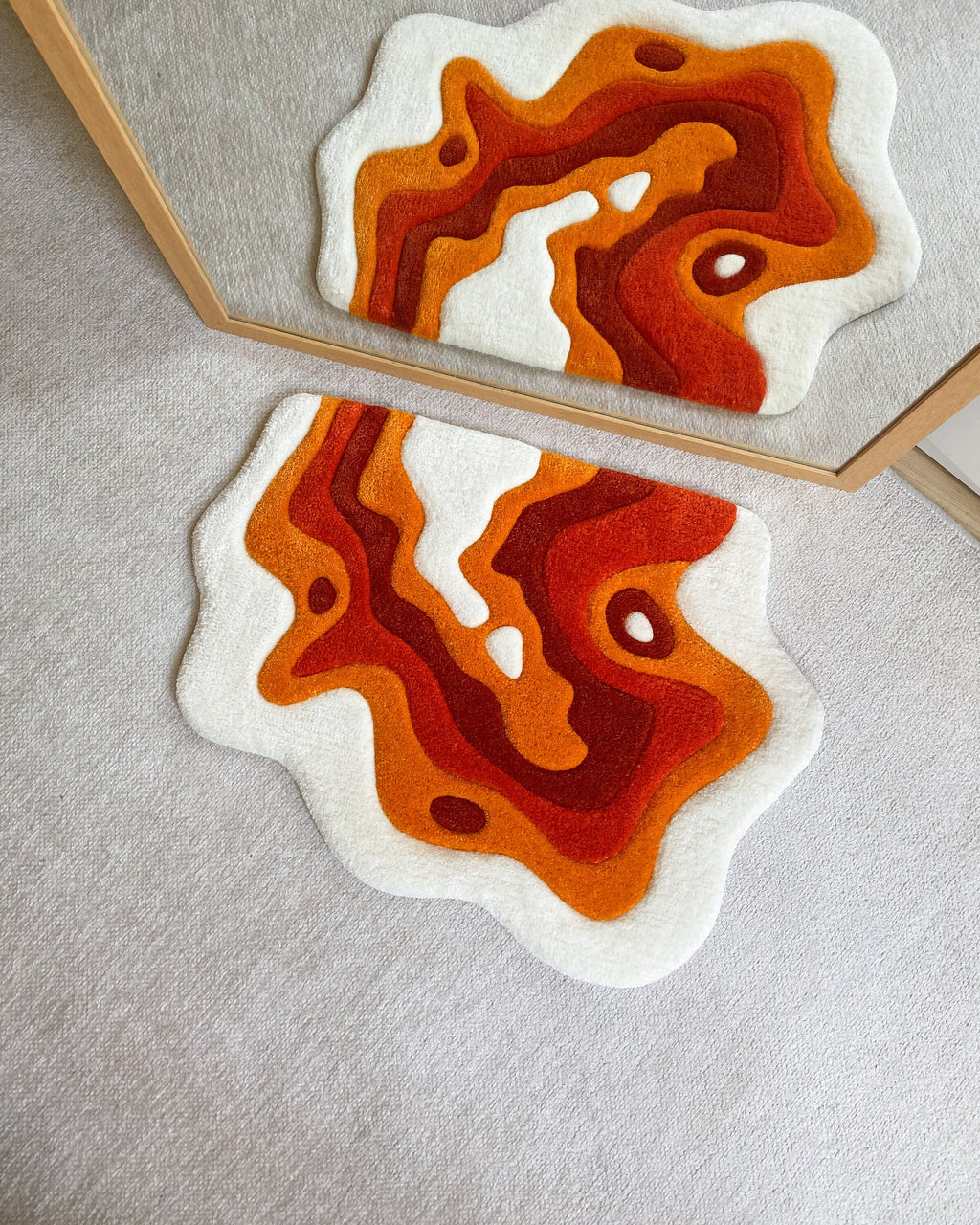 LargoModern Volcanic Handmade Tufted Rug Custom Abstract Soft Fluffy