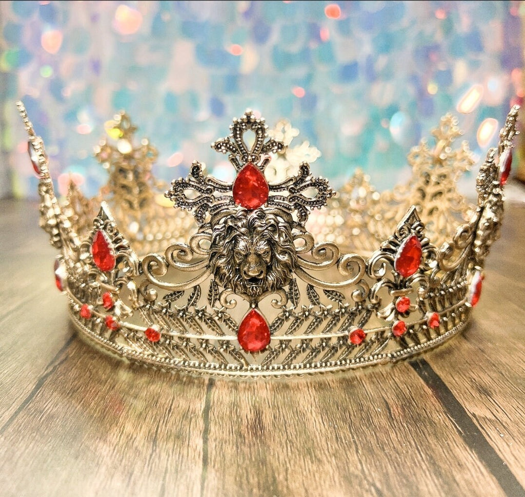 HappyJewelryWorld Lion King Royal Crown for Men