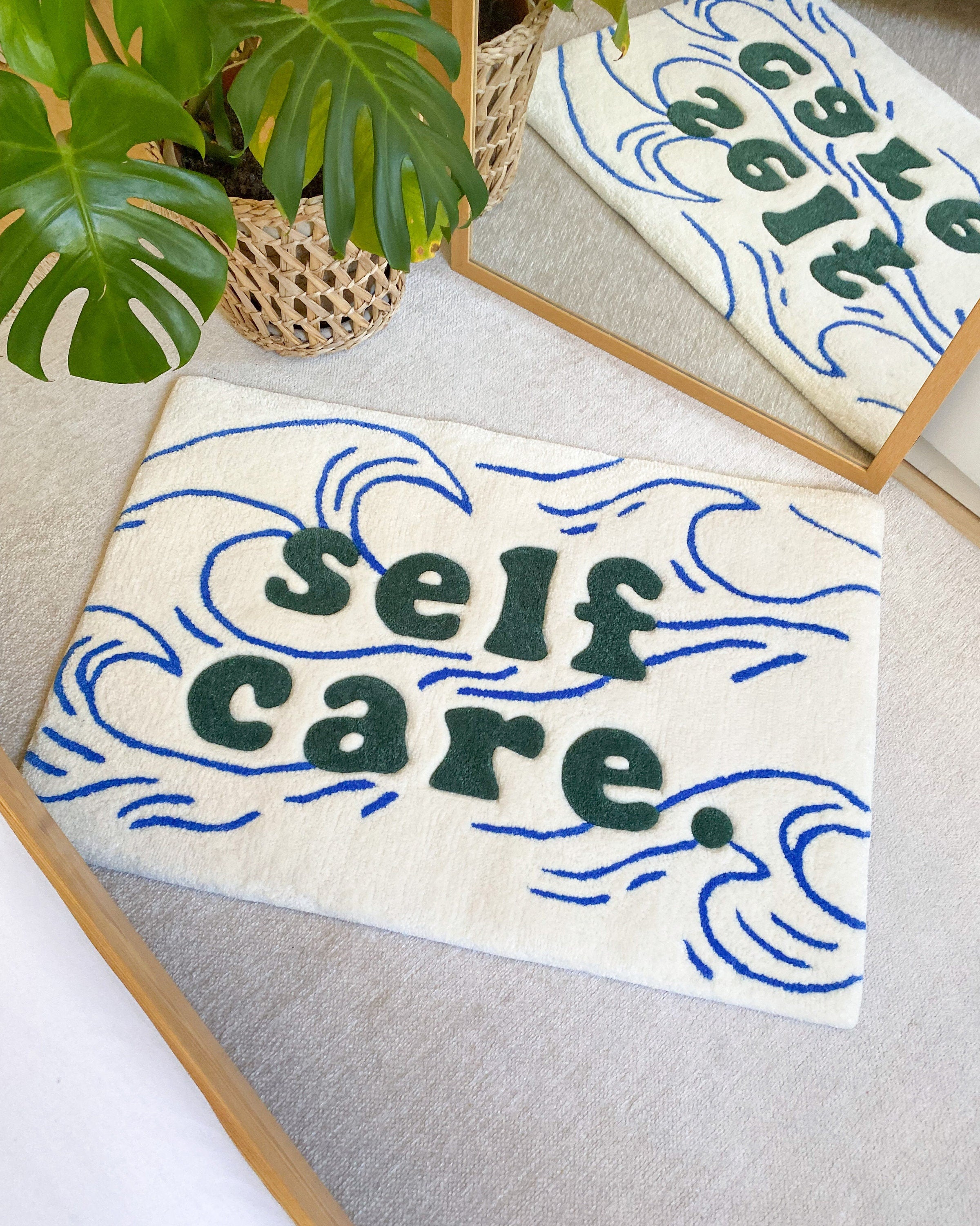 LargoModern Self Care Handmade Tufted Rug 100cm White