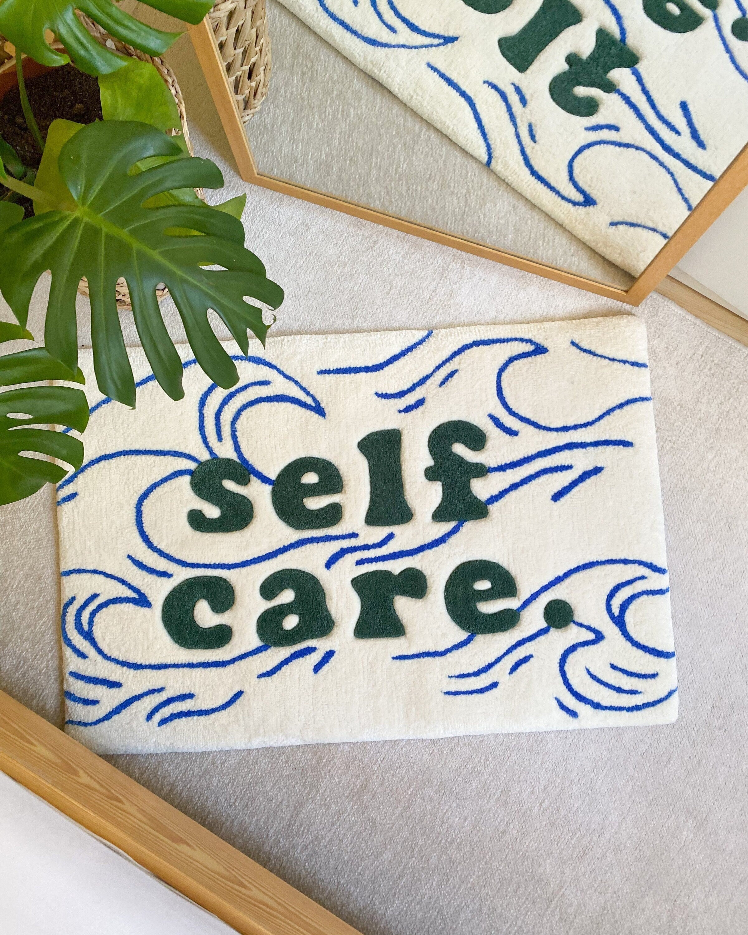 LargoModern Self Care Handmade Tufted Rug 100cm White
