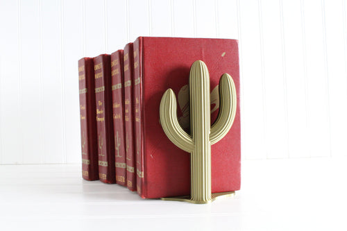 DelightfullyDutch Handmade Cactus Bookend Southwestern Home Decor