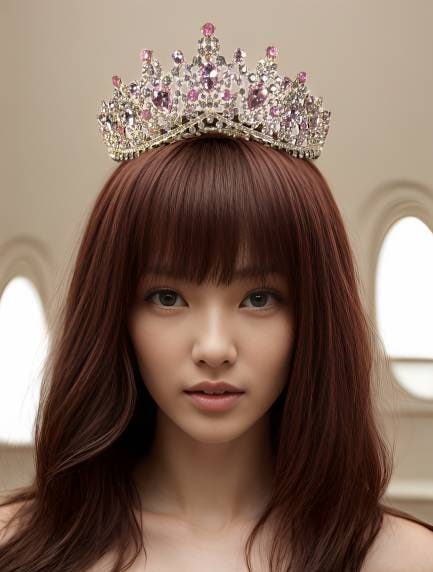 HappyJewelryWorld Princess Pink Crystal Tiara Crown Pink