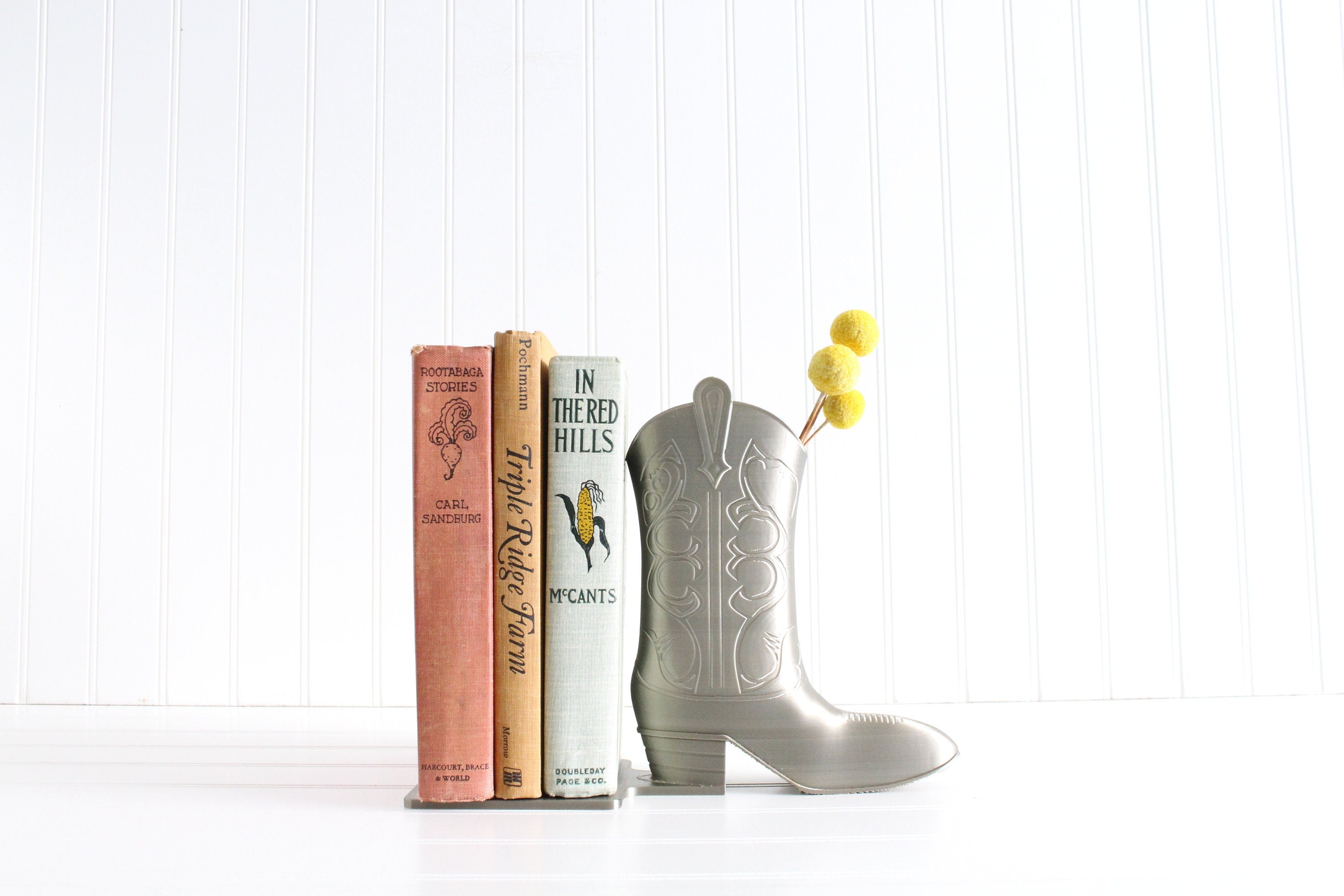 Cowboy Boot Bookend Country Western Home Decor Cowgirl