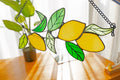 RainLine Handcrafted Lemon Branch Stained Glass Suncatcher 9.8in