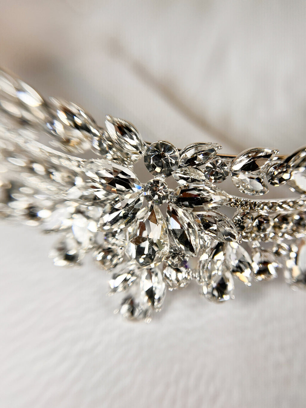 HappyJewelryWorld Silver Crystal Rhinestone Tiara Princess Crown Headband