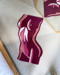 LargoModern Thermal Pink Body Hand Tufted Rug 70cm