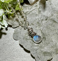 MossberryandStone Labradorite Sterling Silver Rosary Pendant Necklace