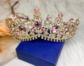 HappyJewelryWorld Princess Pink Crystal Tiara Crown Pink