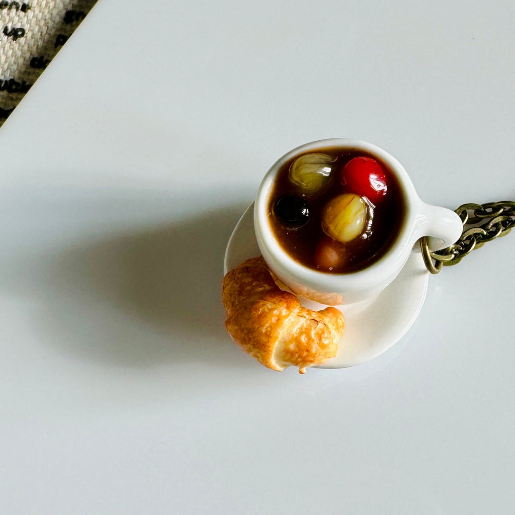 VanillaStarCafe Acorn and Veggie Stew Miniature Pendant Necklace