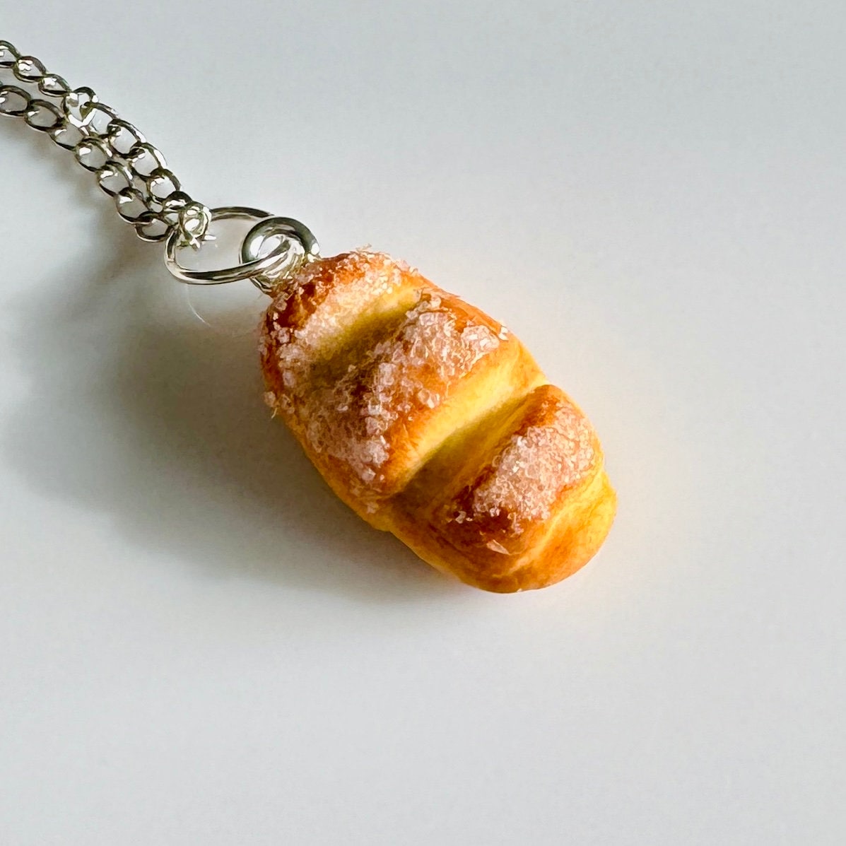 VanillaStarCafe Acorn Loaf Polymer Clay Charm Necklace 24in