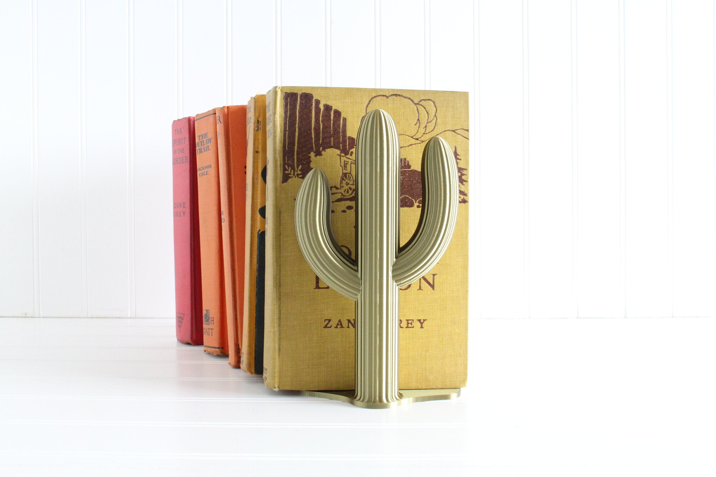 DelightfullyDutch Handmade Cactus Bookend Southwestern Home Decor