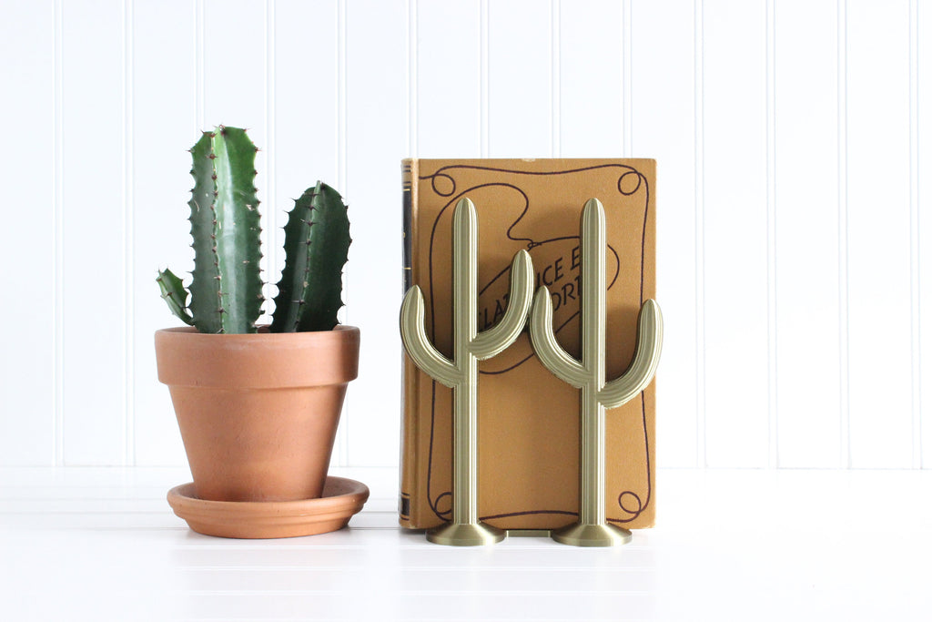 DelightfullyDutch Handmade Cactus Bookend Southwestern Home Decor