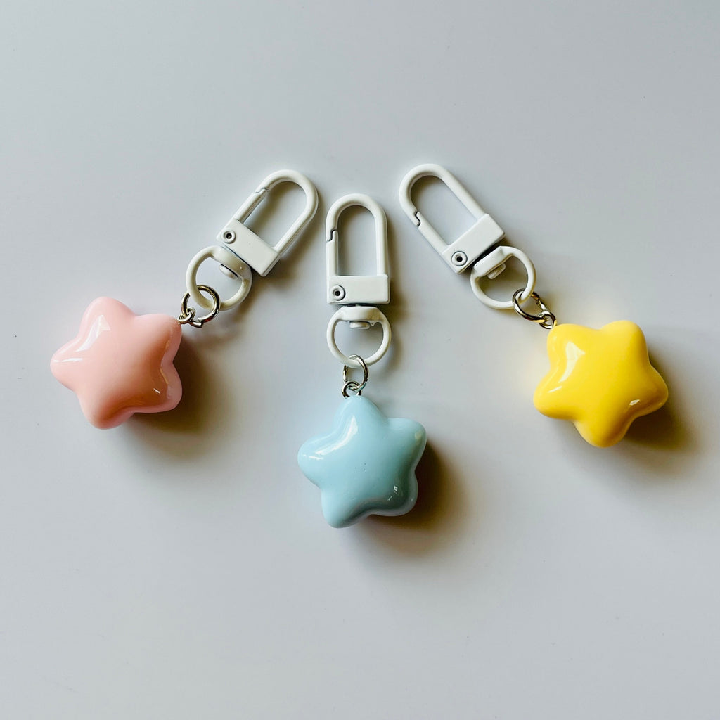 VanillaStarCafe Kirby Stars Keychain - Acrylic Charm