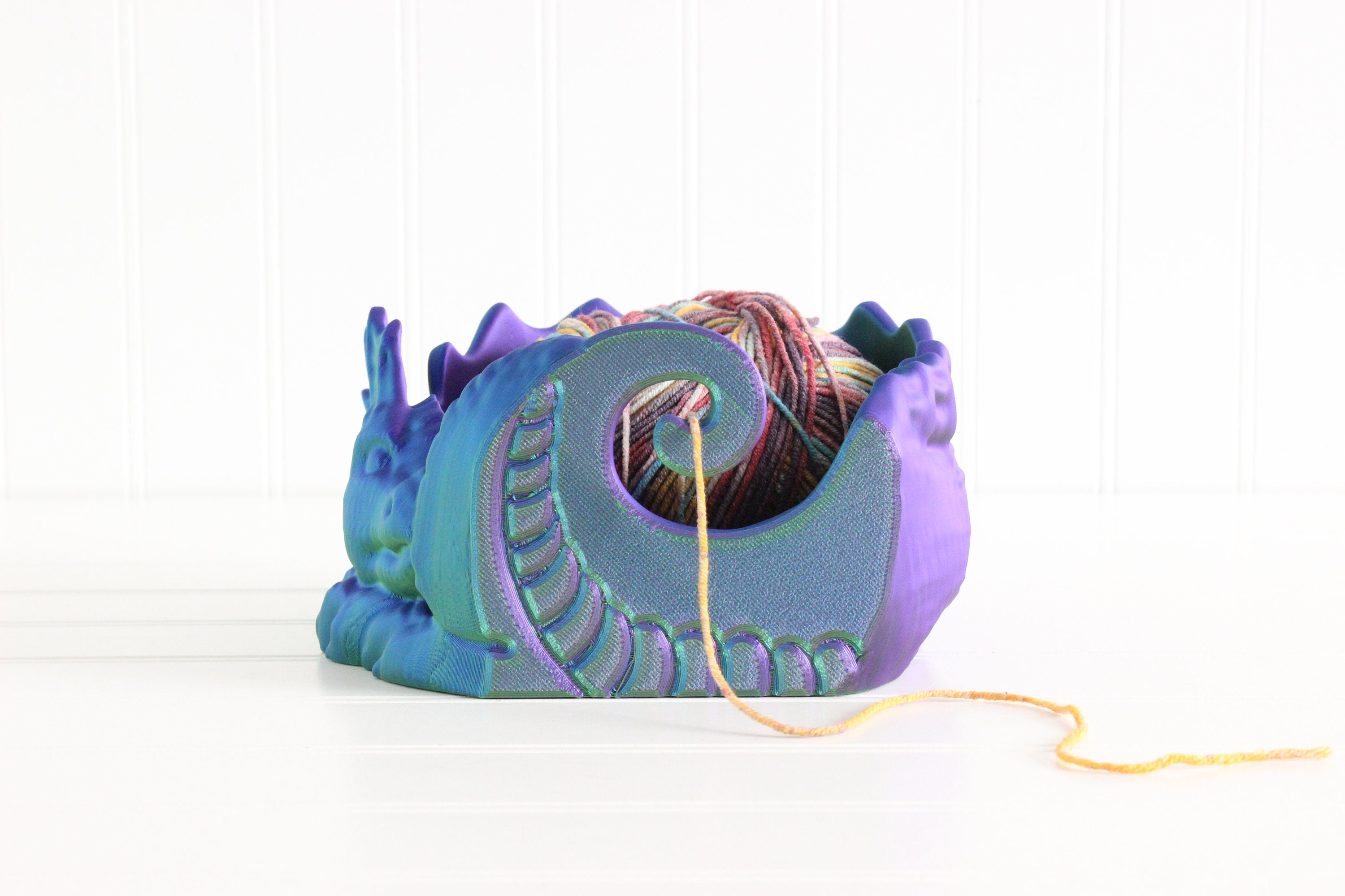 Dragon Yarn Bowl, 3D Printed Knitting Crochet Holder