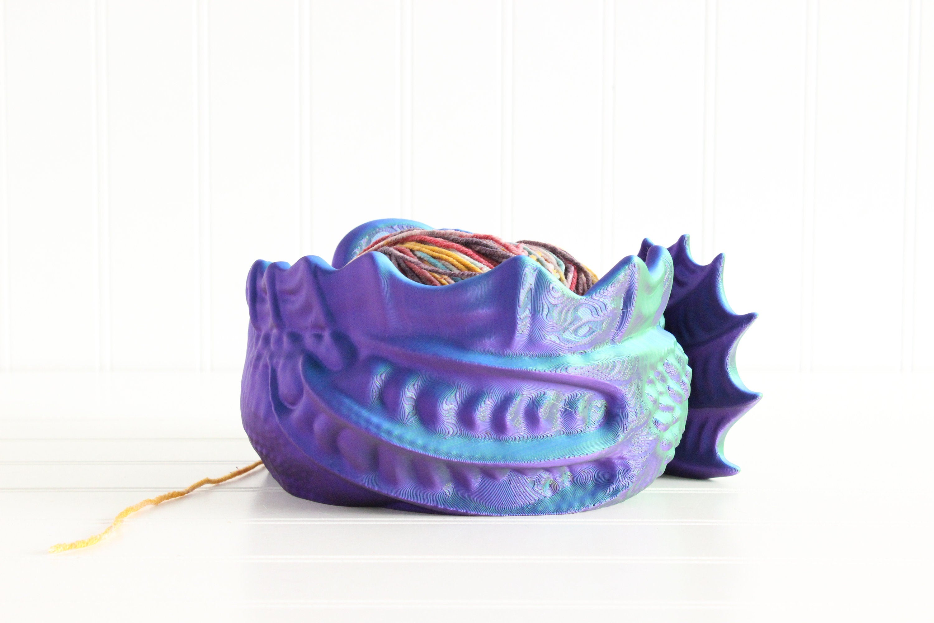 Dragon Yarn Bowl, 3D Printed Knitting Crochet Holder