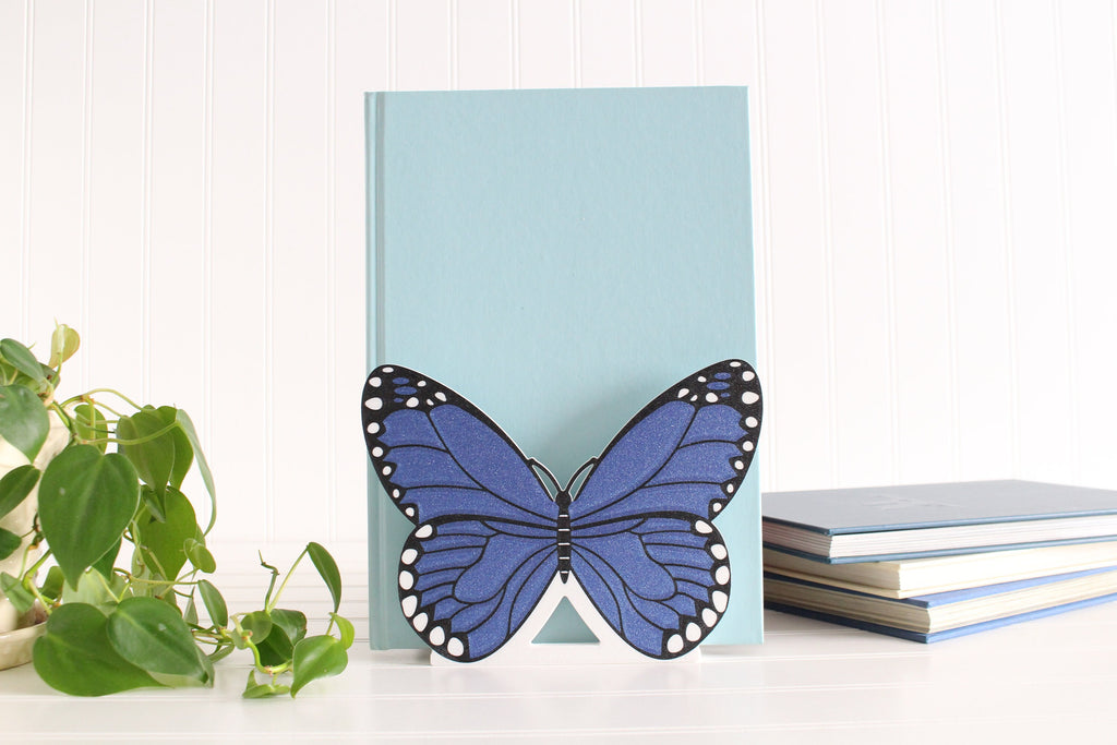 DelightfullyDutch Handmade Butterfly Bookend 3D Printed Thermoplastic Bookshelf Decor