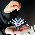 Zebra Swallowtail Butterfly Suncatcher Stained Glass Window Hanging
