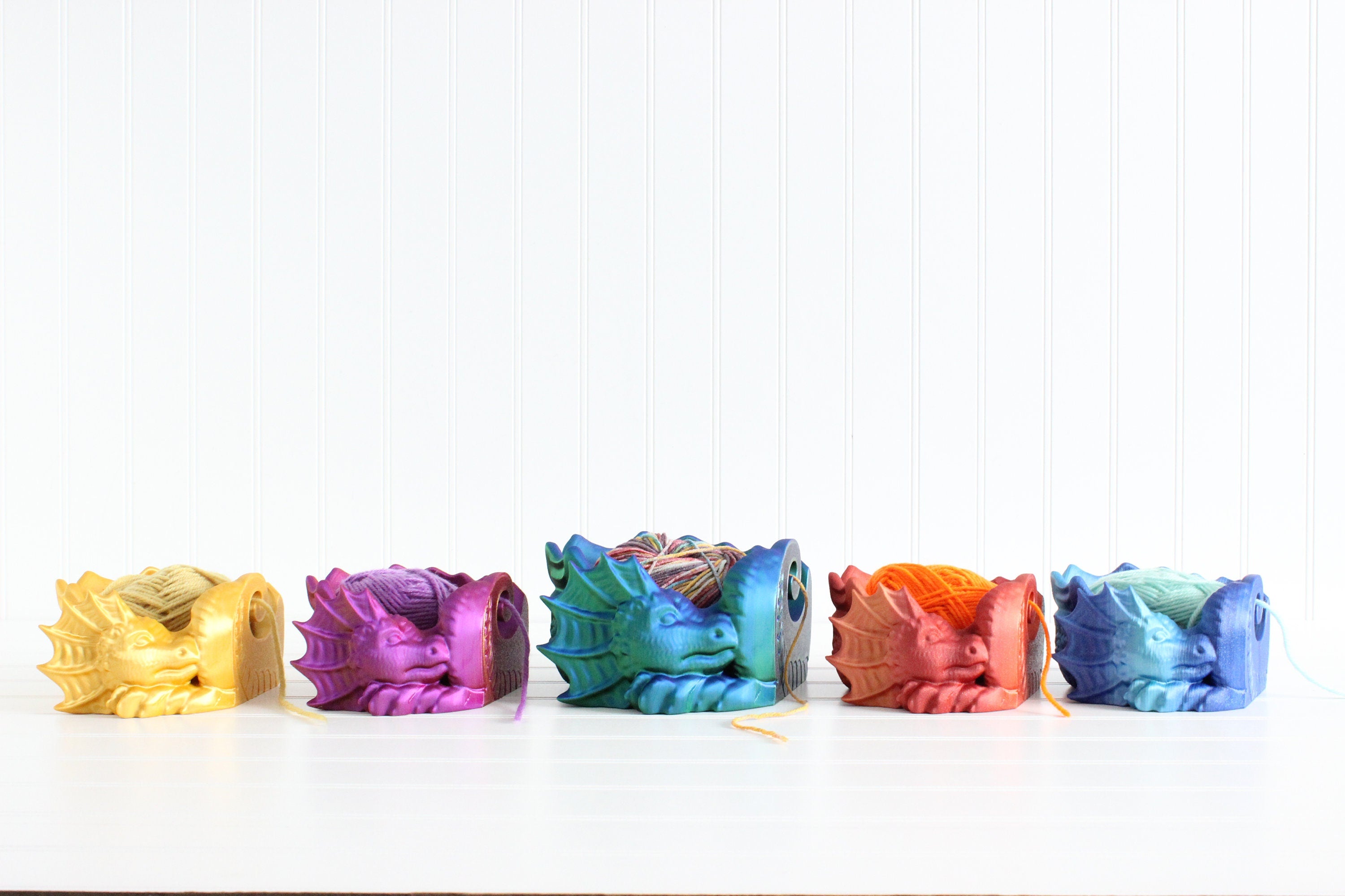 Dragon Yarn Bowl, 3D Printed Knitting Crochet Holder