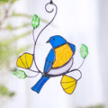 RainLine Eastern Bluebird Stained Glass Suncatcher Window Hanging