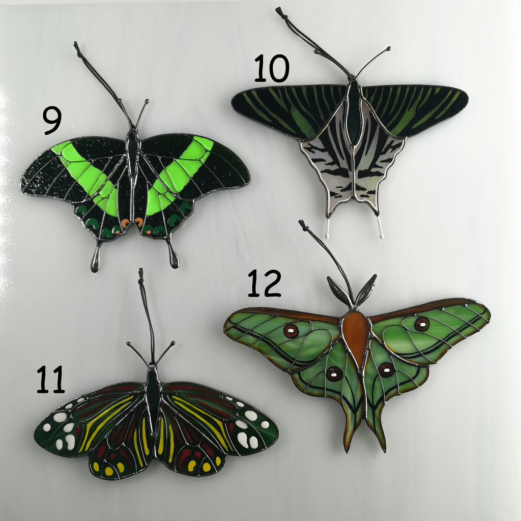 SunStainedGlassUA Monarch Butterfly Stained Glass Suncatcher 5.3in