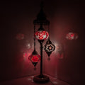 MoslandHome Handmade Turkish Mosaic Floor Lamp 3 Globe Corner