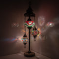 MoslandHome Handmade Turkish Mosaic Floor Lamp 3 Globe