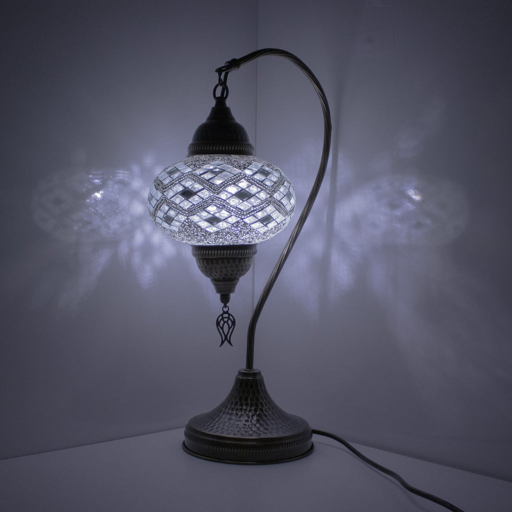 MoslandHome Handmade Turkish Mosaic Table Lamp 19in