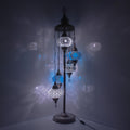 MoslandHome Handmade Turkish Mosaic Floor Lamp 5 Globe 51in